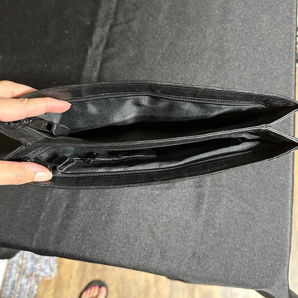 Vintage FS ORIGINALS Leather Black Envelope Style Clutch - Picture 4 of 4